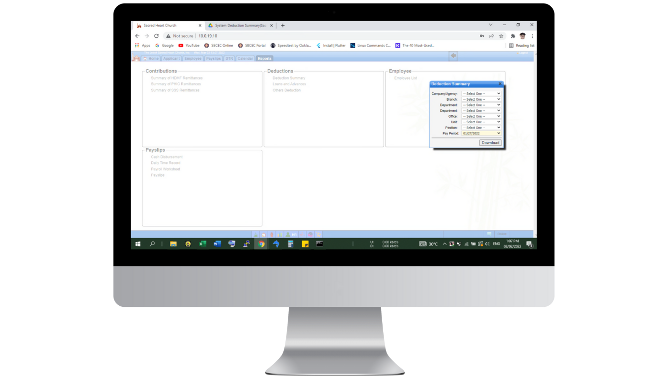 System Deduction Summary